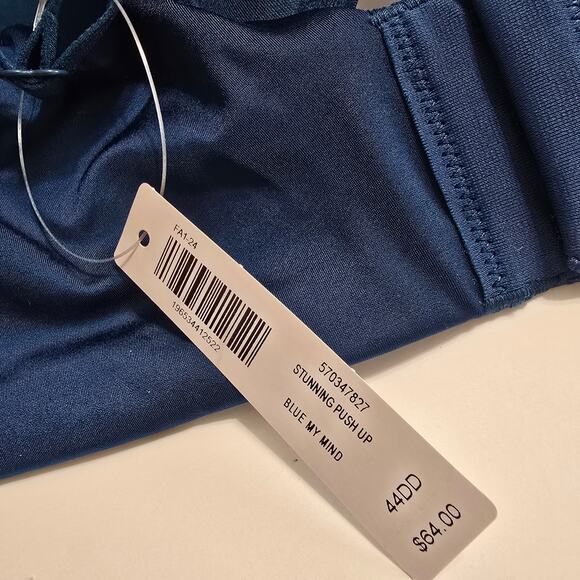 NWT Soma Stunning Push-up Plunge Bra Blue My Mind  Size 44DD 44E - Picture 3 of 4